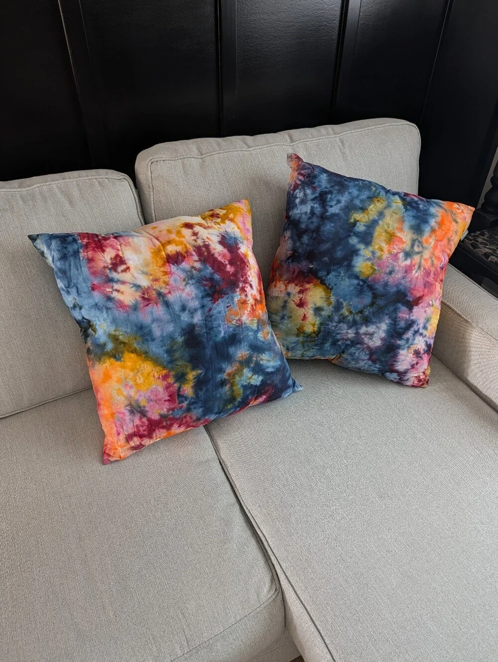 New Custom Tiedye 20x20 Pillows Set Of 2